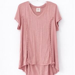Knox Rose Dusty Rose Short Sleeve Top